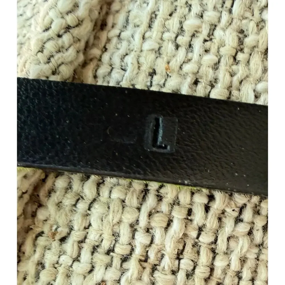 Carlisle Green Zebra Calf Hair Leather Skinny Belt Silver Hardware L Narrow